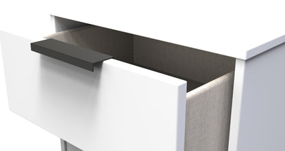 Hong Kong C Tall Tallboy White 5 Drawers 109cm