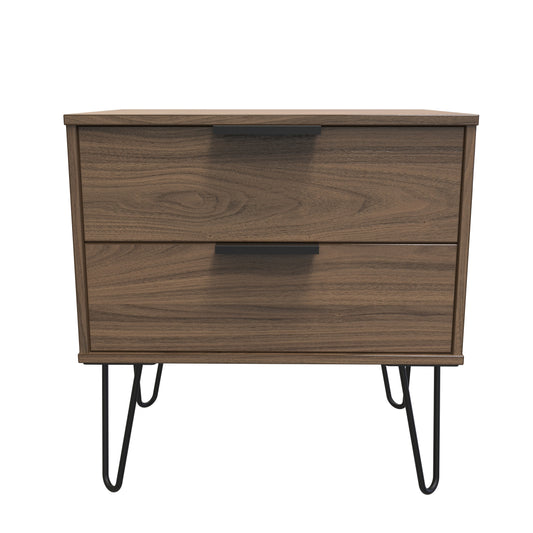 Hong Kong C Side Table Oak 2 Drawers 40cm