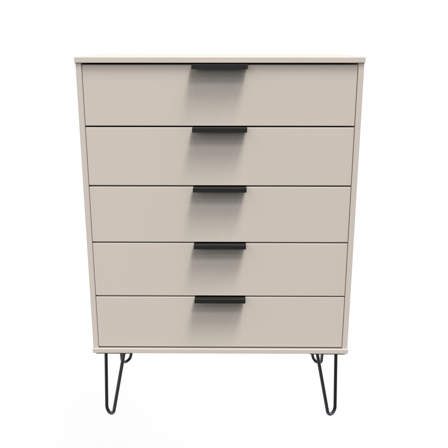 Hong Kong C Tall Chest of Drawers Off-White 5 Drawers 109cm