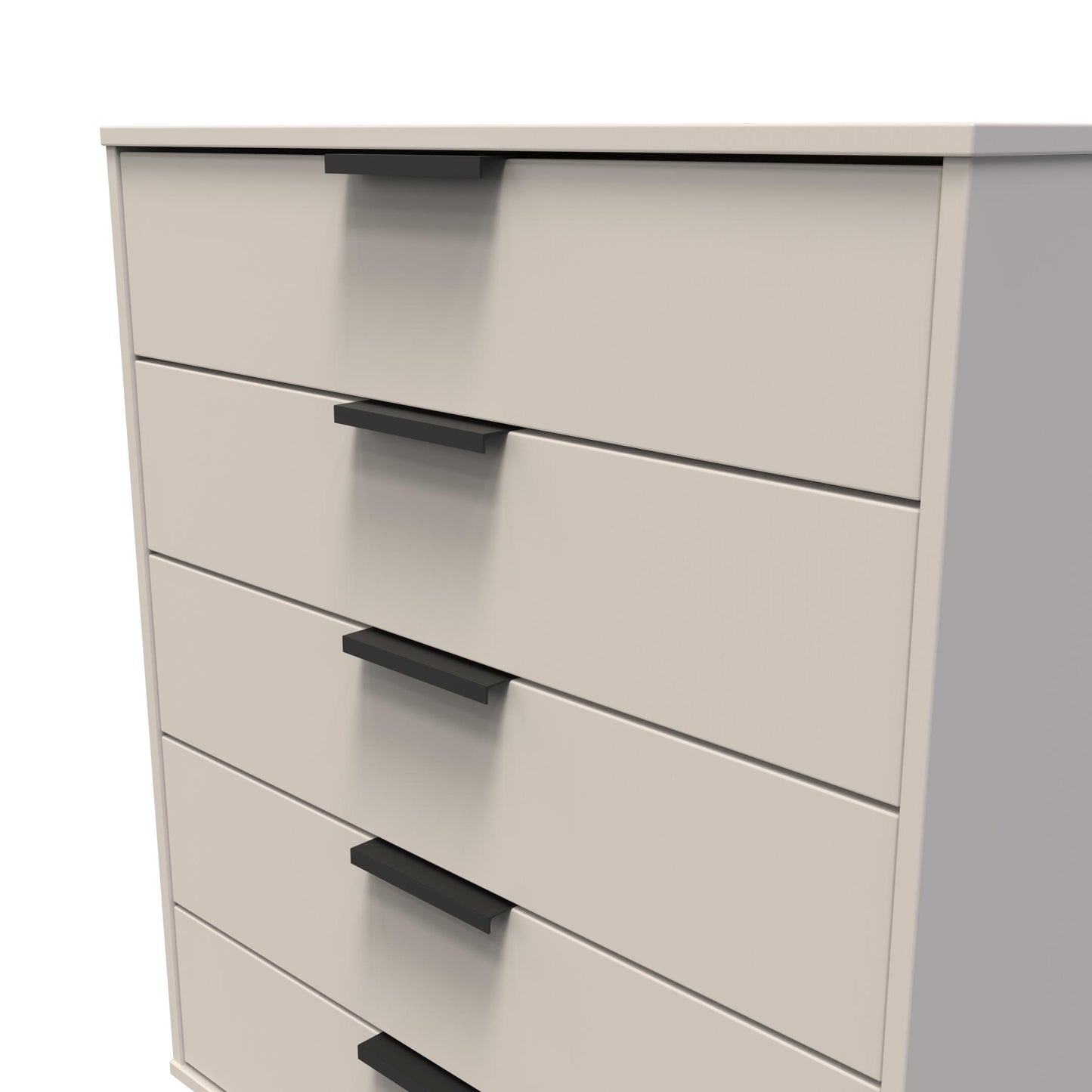 Hong Kong C Tall Chest of Drawers Off-White 5 Drawers 109cm