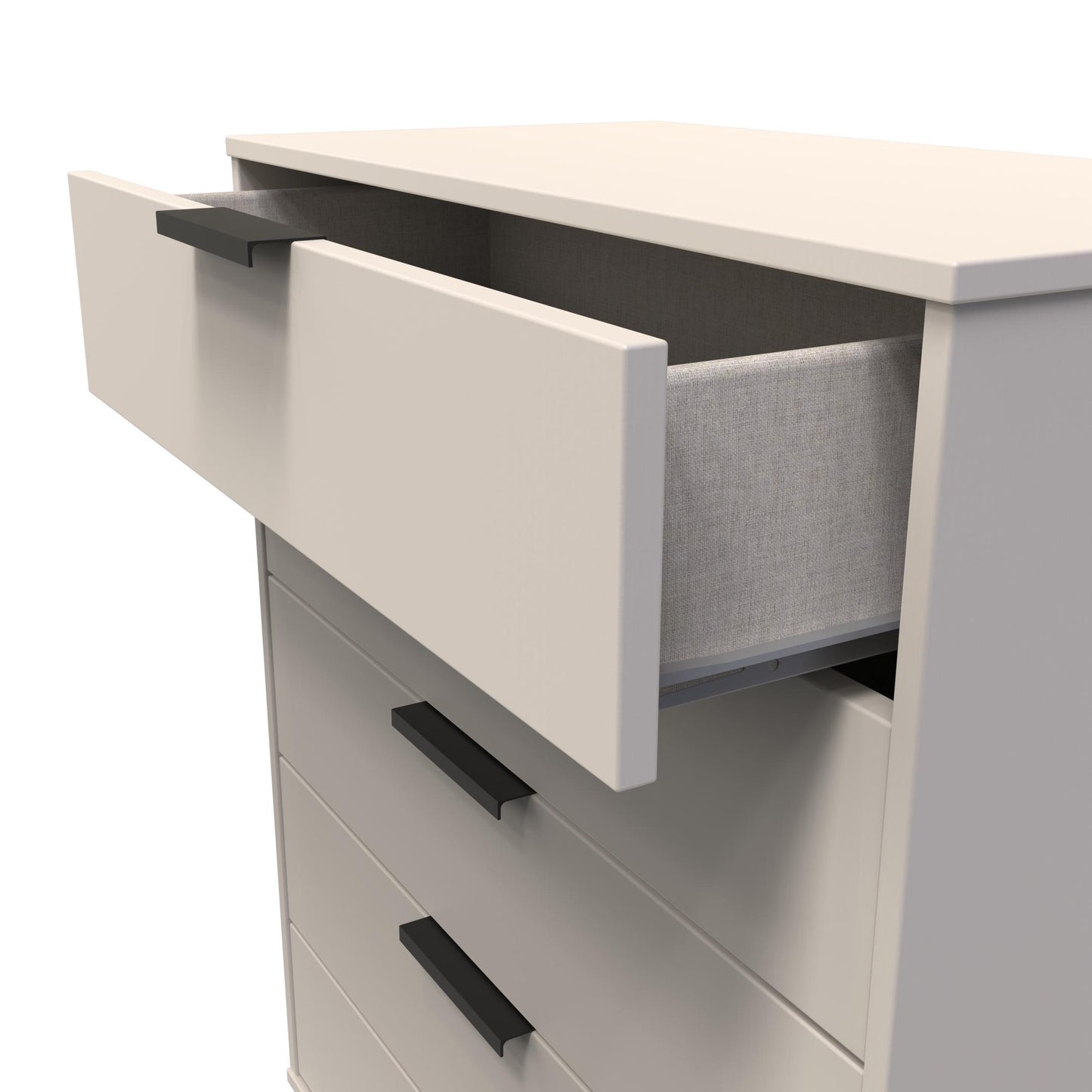 Hong Kong C Tall Chest of Drawers Off-White 5 Drawers 109cm