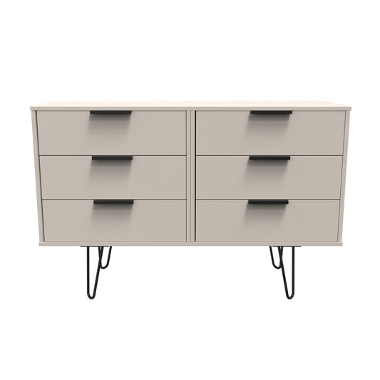 Hong Kong C Large Chest of Drawers Off-White 6 Drawers 115cm