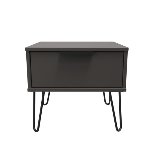 Hong Kong C Side Table Black 1 Drawer 58cm