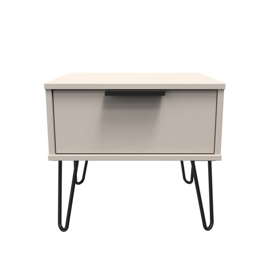 Hong Kong C Side Table Off-White 1 Drawer 58cm