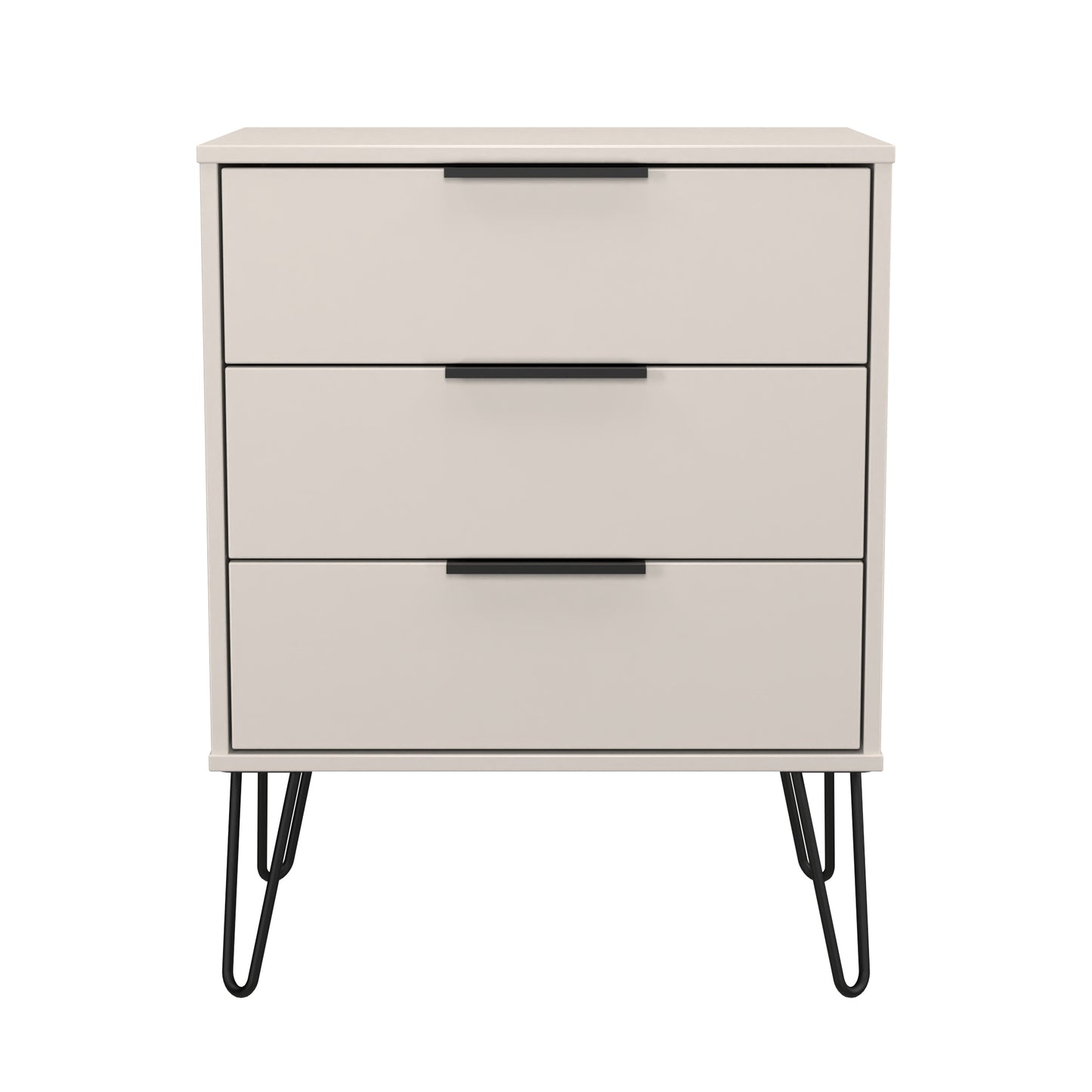 Hong Kong C Chest of Drawers Off-White 3 Drawers 76cm