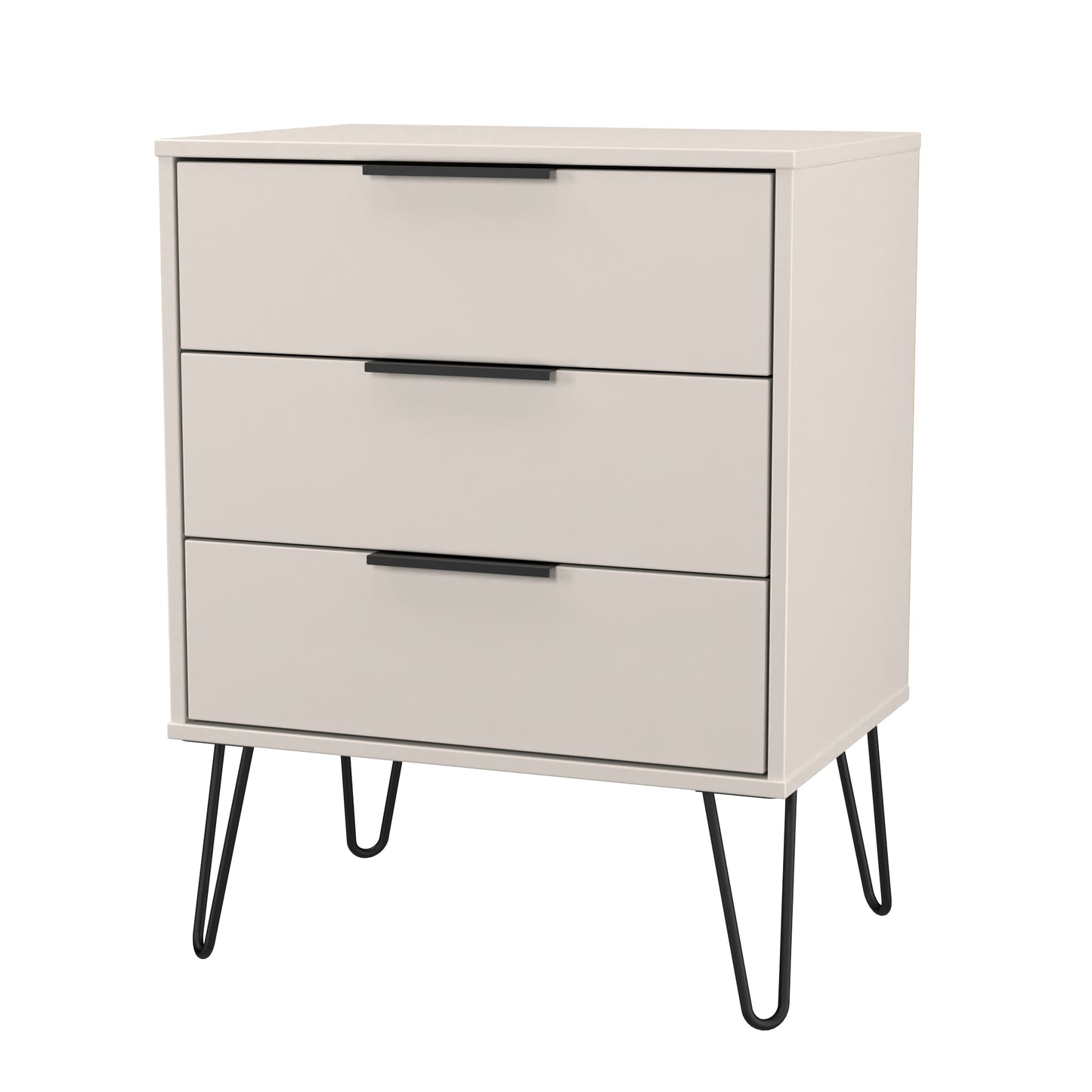 Hong Kong C Chest of Drawers Off-White 3 Drawers 76cm