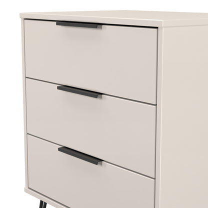 Hong Kong C Chest of Drawers Off-White 3 Drawers 76cm