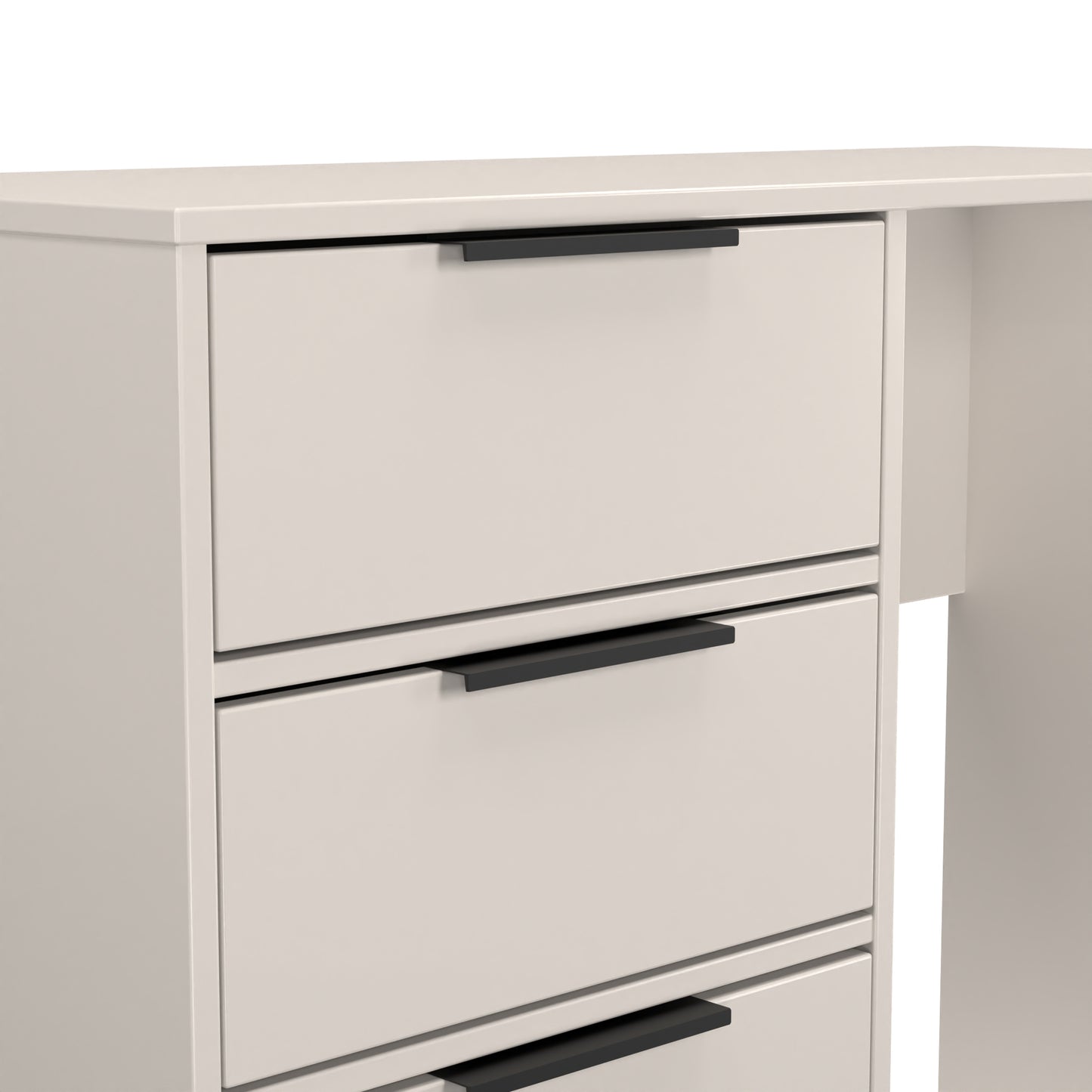 Hong Kong C Desk Off-White 4 Drawers 97cm