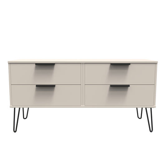 Hong Kong C Large Chest of Drawers Off-White 4 Drawers 115cm
