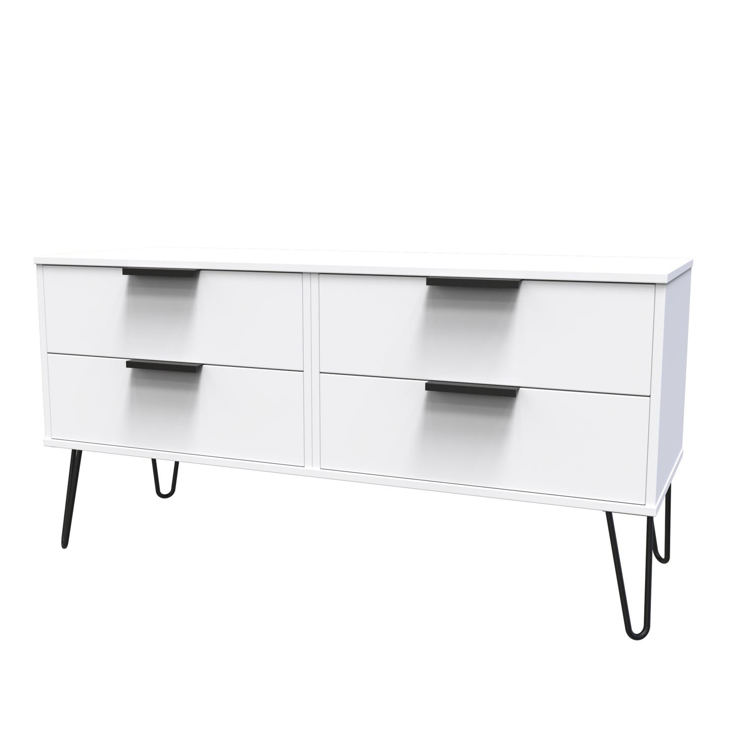 Hong Kong C Large Chest of Drawers White 4 Drawers 115cm