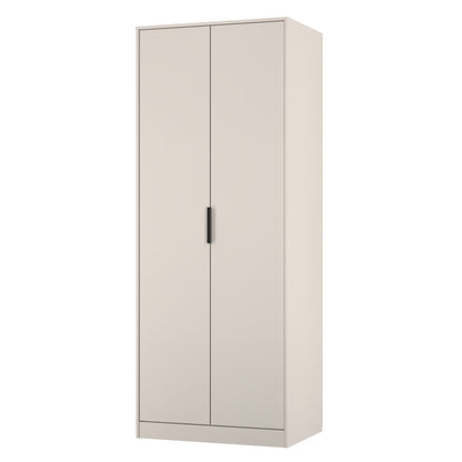 Hong Kong C Tall Wardrobe Off-White 2 Doors 1 Shelf 197cm