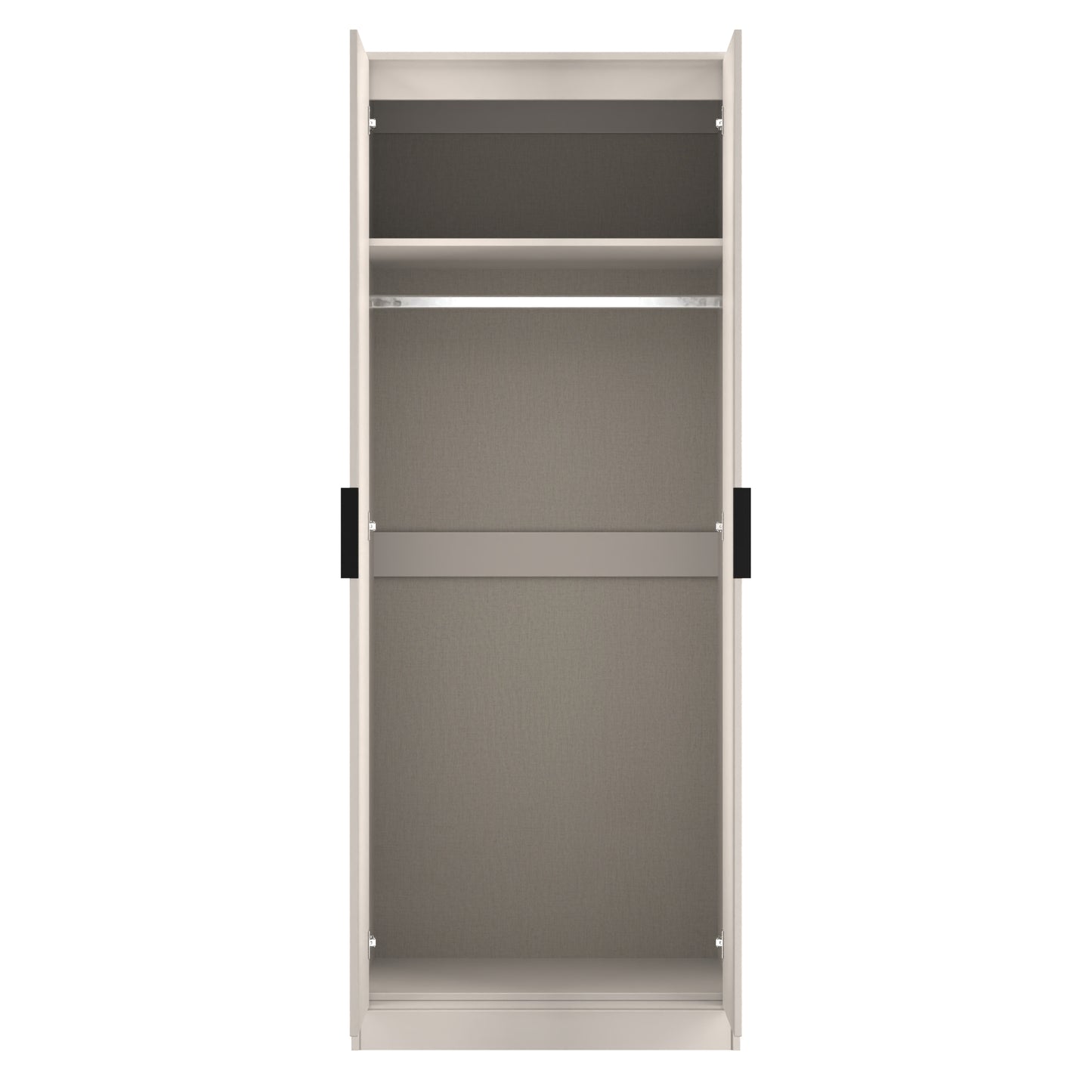 Hong Kong C Tall Wardrobe Off-White 2 Doors 1 Shelf 197cm