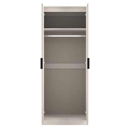 Hong Kong C Tall Wardrobe Off-White 2 Doors 1 Shelf 197cm