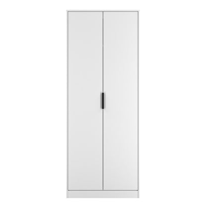 Hong Kong C Tall Wardrobe White 2 Doors 1 Shelf 197cm