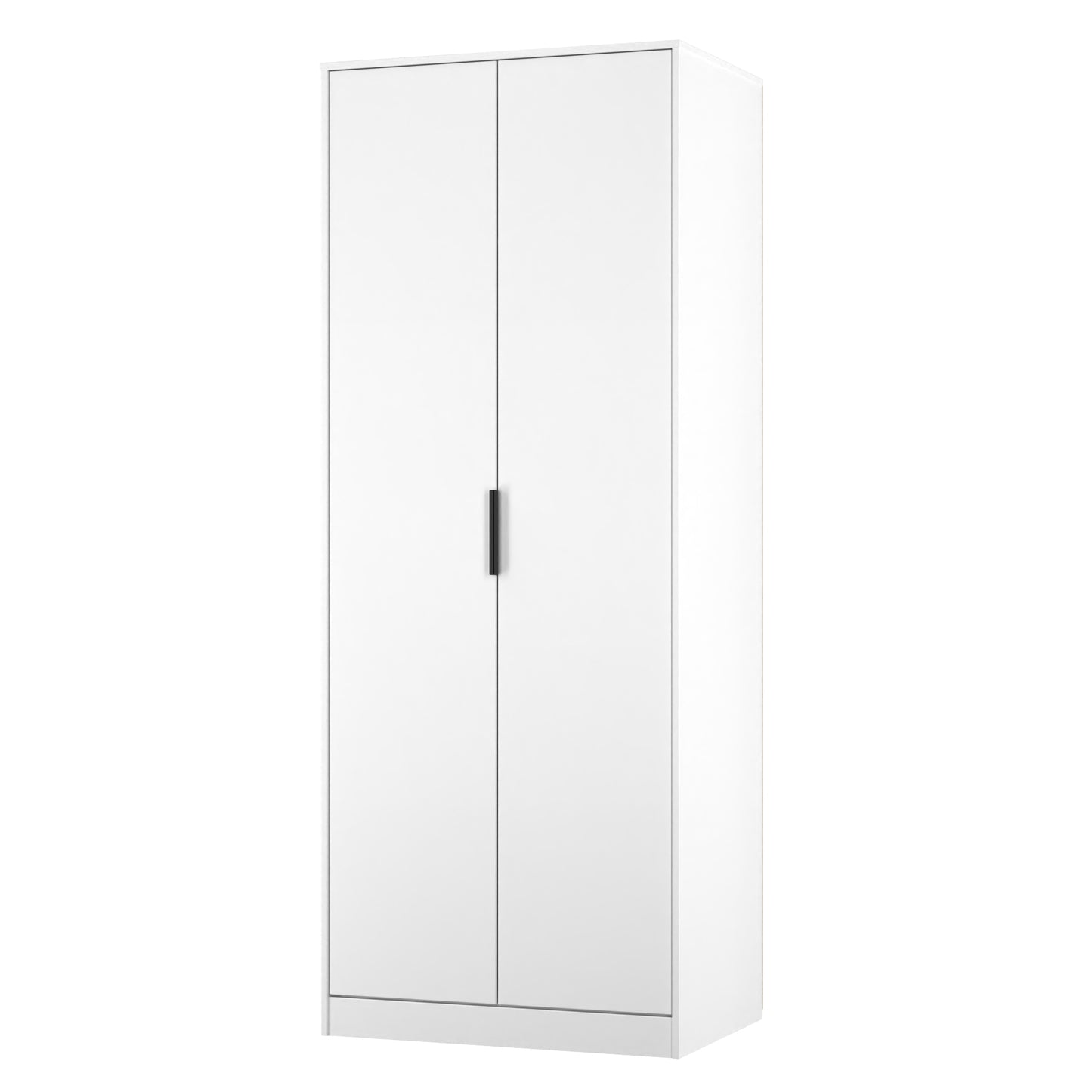 Hong Kong C Tall Wardrobe White 2 Doors 1 Shelf 197cm