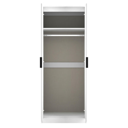 Hong Kong C Tall Wardrobe White 2 Doors 1 Shelf 197cm
