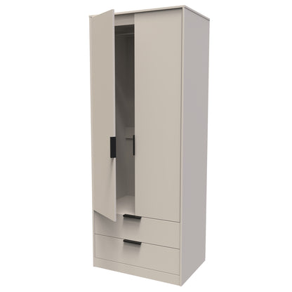 Hong Kong C Tall Wardrobe Off-White 2 Doors 2 Drawers 197cm