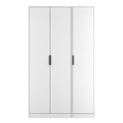 Hong Kong C Tall Wardrobe White 3 Doors 1 Shelf 198cm