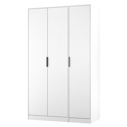 Hong Kong C Tall Wardrobe White 3 Doors 1 Shelf 198cm