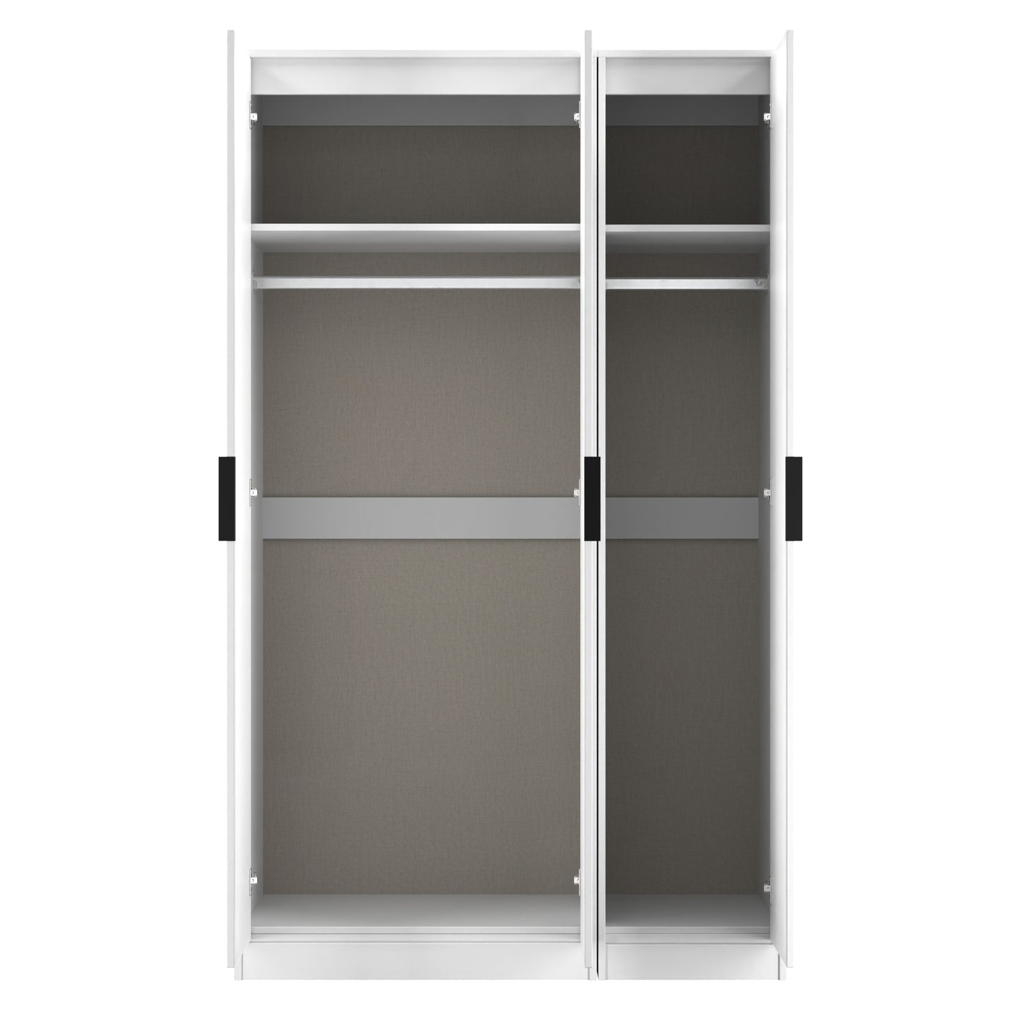 Hong Kong C Tall Wardrobe White 3 Doors 1 Shelf 198cm
