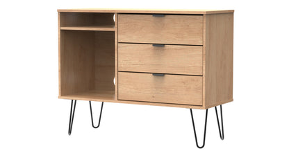 Hong Kong C TV Unit Dark Oak 2 Shelves 3 Drawers 40cm