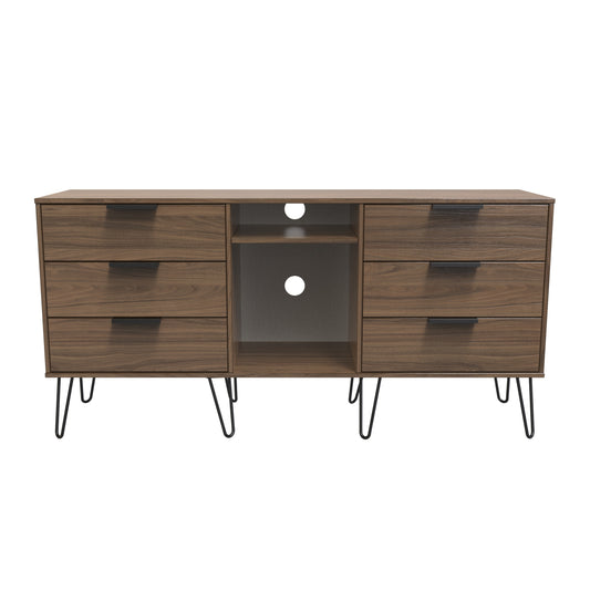 Hong Kong C Large Sideboard Oak 2 Shelves 6 Drawers 40cm