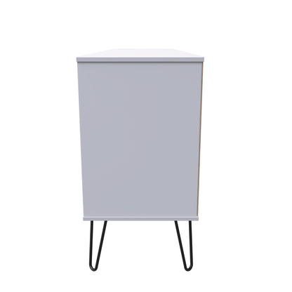 Hong Kong C Large Sideboard White 2 Shelves 6 Drawers 152cm