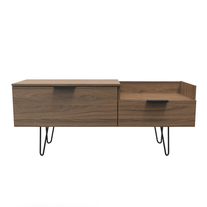 Hong Kong C TV Unit Oak 1 Shelf 2 Drawers 39cm