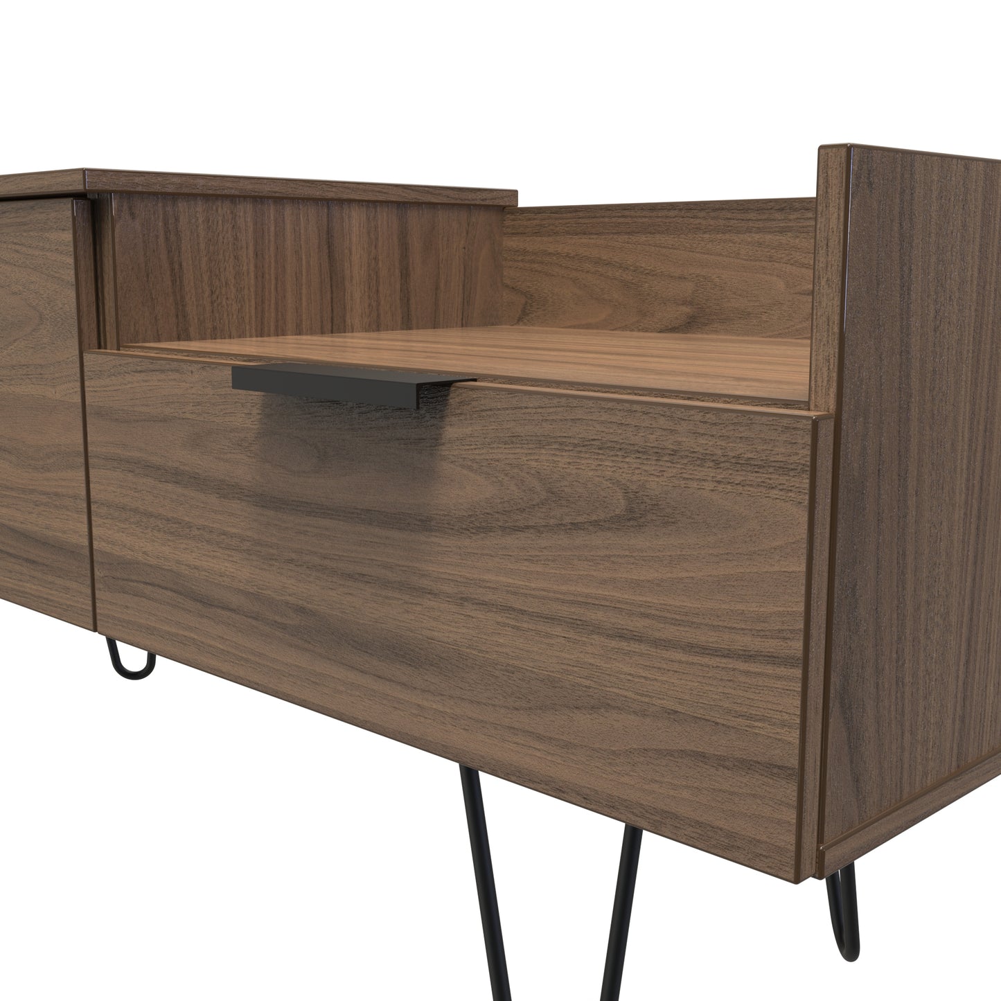 Hong Kong C TV Unit Oak 1 Shelf 2 Drawers 39cm