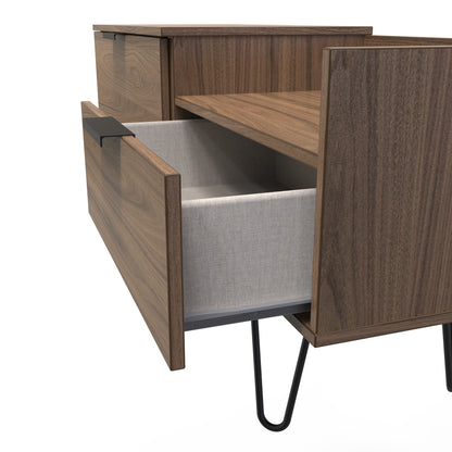 Hong Kong C TV Unit Oak 1 Shelf 2 Drawers 39cm