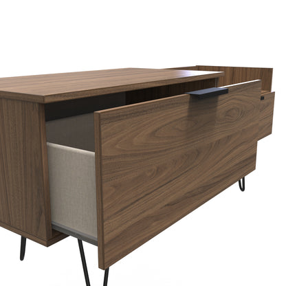 Hong Kong C TV Unit Oak 1 Shelf 2 Drawers 39cm