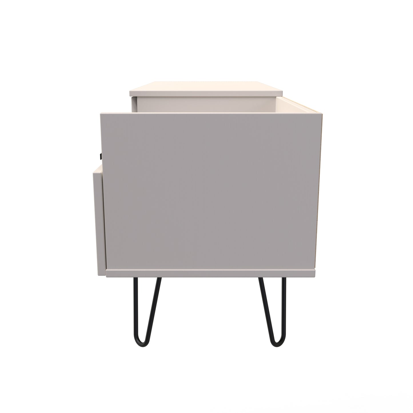 Hong Kong C TV Unit Off-White 1 Shelf 2 Drawers 128cm