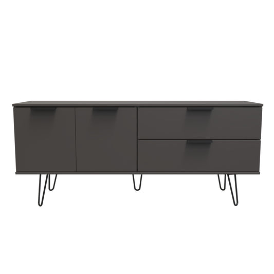 Hong Kong C Large Sideboard Black 2 Doors 2 Drawers 147cm