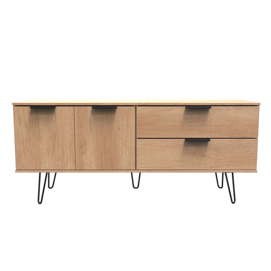 Hong Kong C Large Sideboard Dark Oak 2 Doors 2 Drawers 40cm