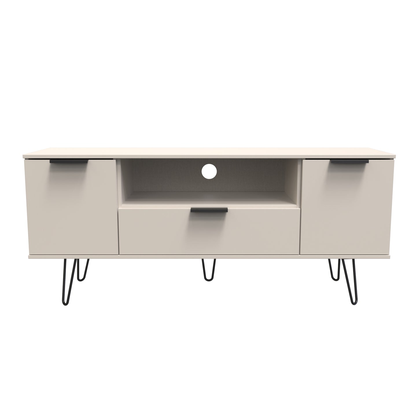Hong Kong C TV Unit Off-White 1 Shelf 1 Drawer 2 Doors 144cm
