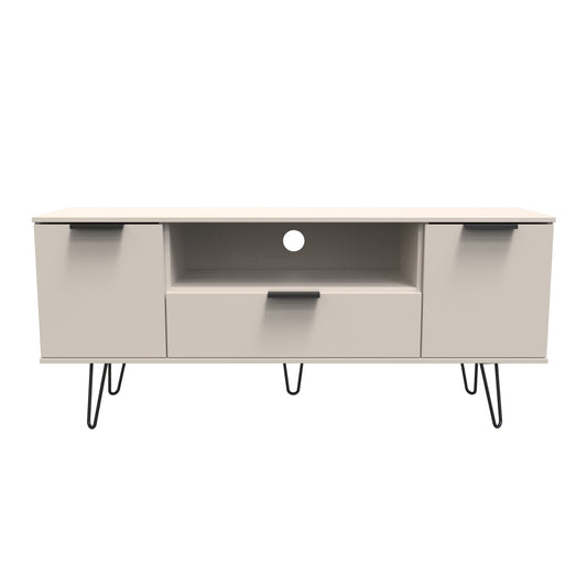 Hong Kong C TV Unit Off-White 1 Shelf 1 Drawer 2 Doors 144cm