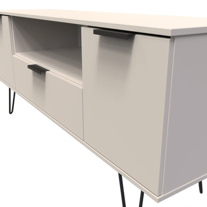 Hong Kong C TV Unit Off-White 1 Shelf 1 Drawer 2 Doors 144cm