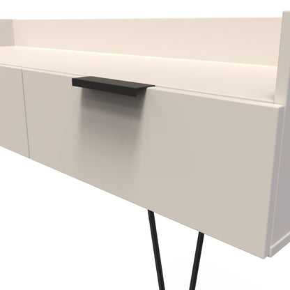 Hong Kong C TV Unit Off-White 2 Drawers 128cm