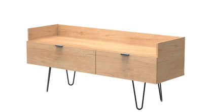 Hong Kong C TV Unit Dark Oak 2 Drawers 39cm