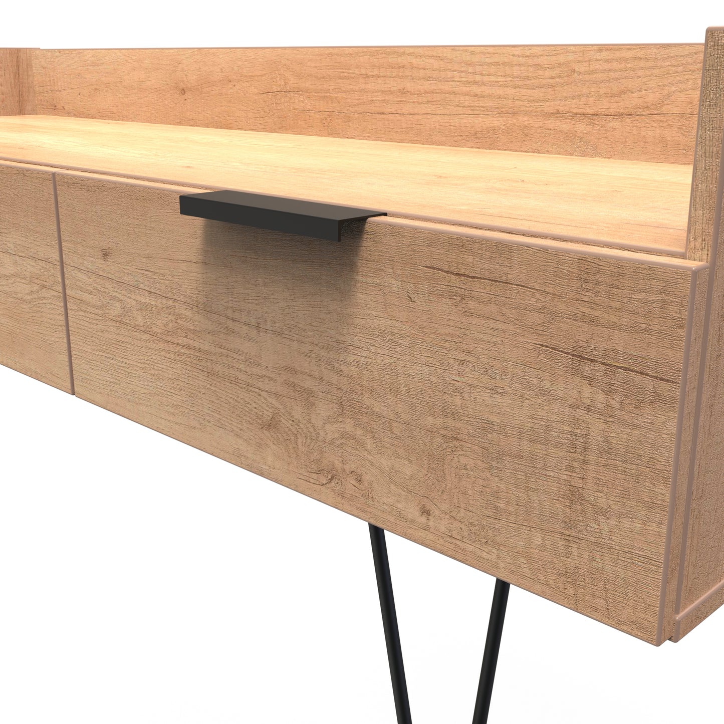 Hong Kong C TV Unit Dark Oak 2 Drawers 39cm