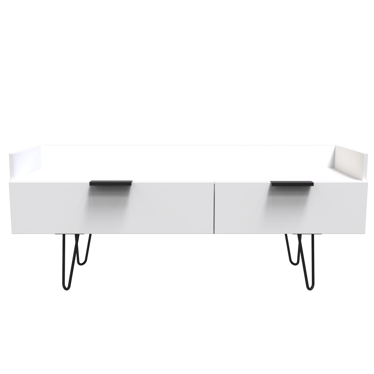Hong Kong C TV Unit White 2 Drawers 128cm
