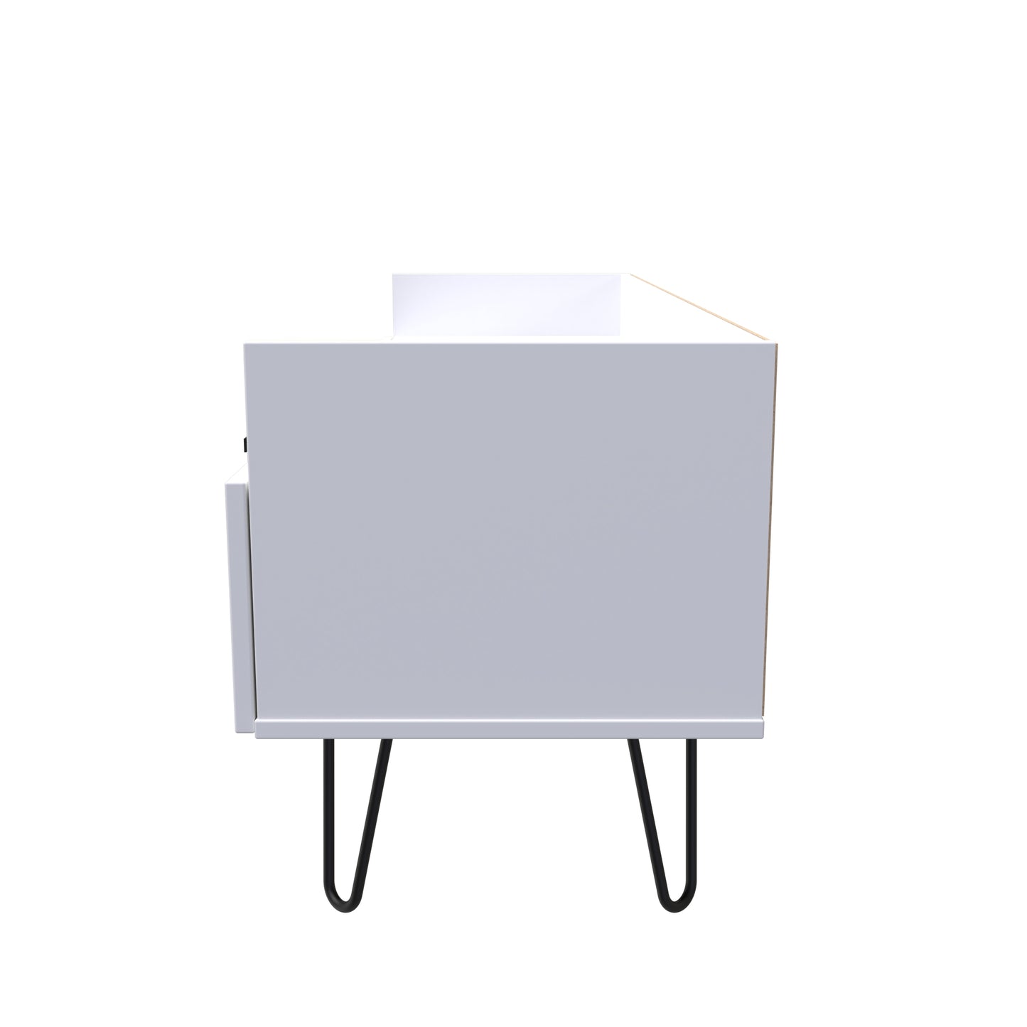 Hong Kong C TV Unit White 2 Drawers 128cm