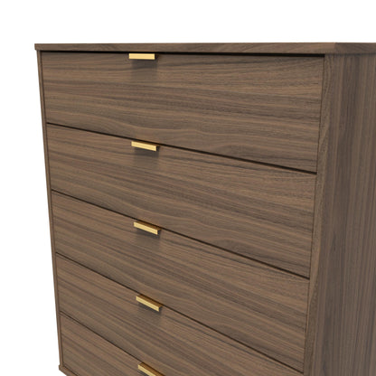Hong Kong F Tall Chest of Drawers Oak 5 Drawers 109cm