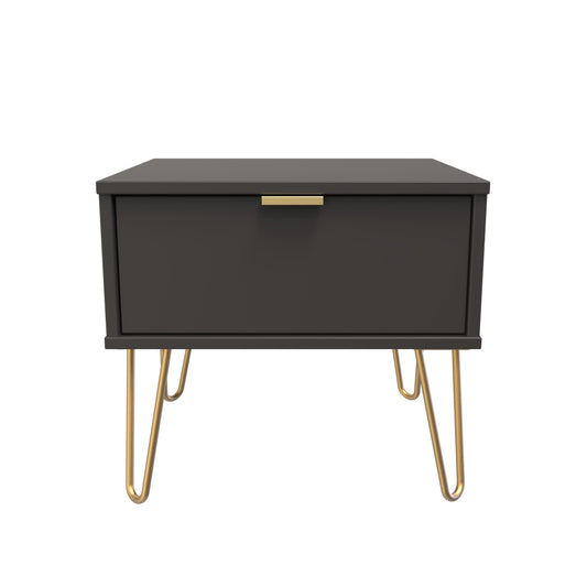Hong Kong F Side Table Black 1 Drawer 58cm