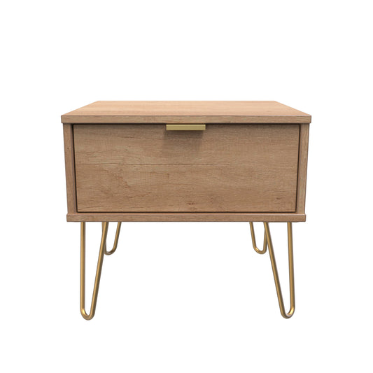 Hong Kong F Side Table Dark Oak 1 Drawer 40cm