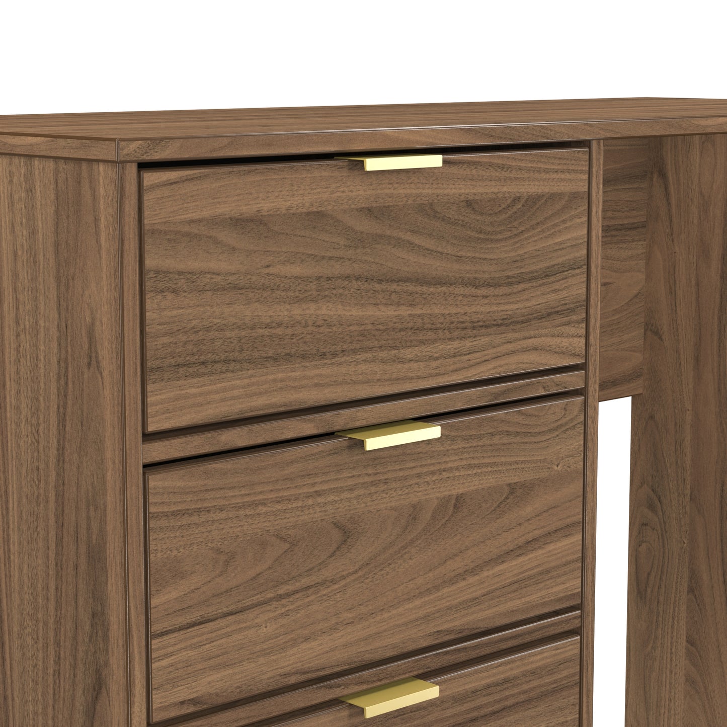 Hong Kong F Desk Oak 4 Drawers 97cm