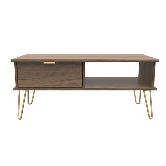 Hong Kong F Coffee Table Oak 1 Shelf 1 Drawer 40cm