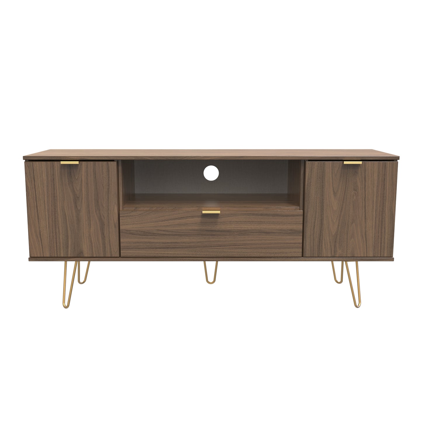 Hong Kong F TV Unit Oak 1 Shelf 1 Drawer 2 Doors 39cm