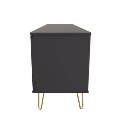 Hong Kong F TV Unit Black 1 Shelf 1 Drawer 2 Doors 144cm