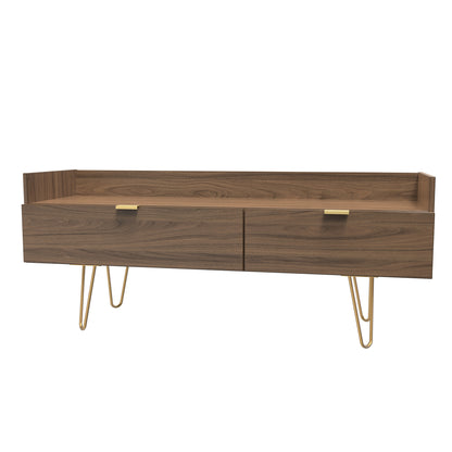Hong Kong F TV Unit Oak 2 Drawers 39cm